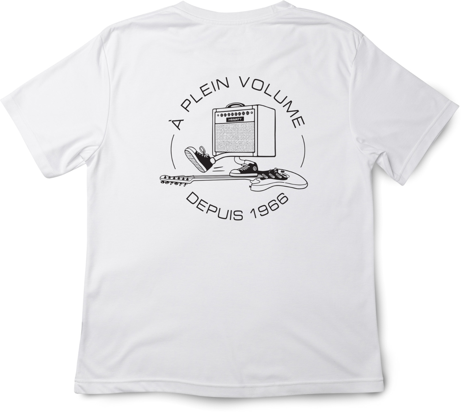 T-shirt HI-Watt Blanc Logo Classic Noir Taille XL