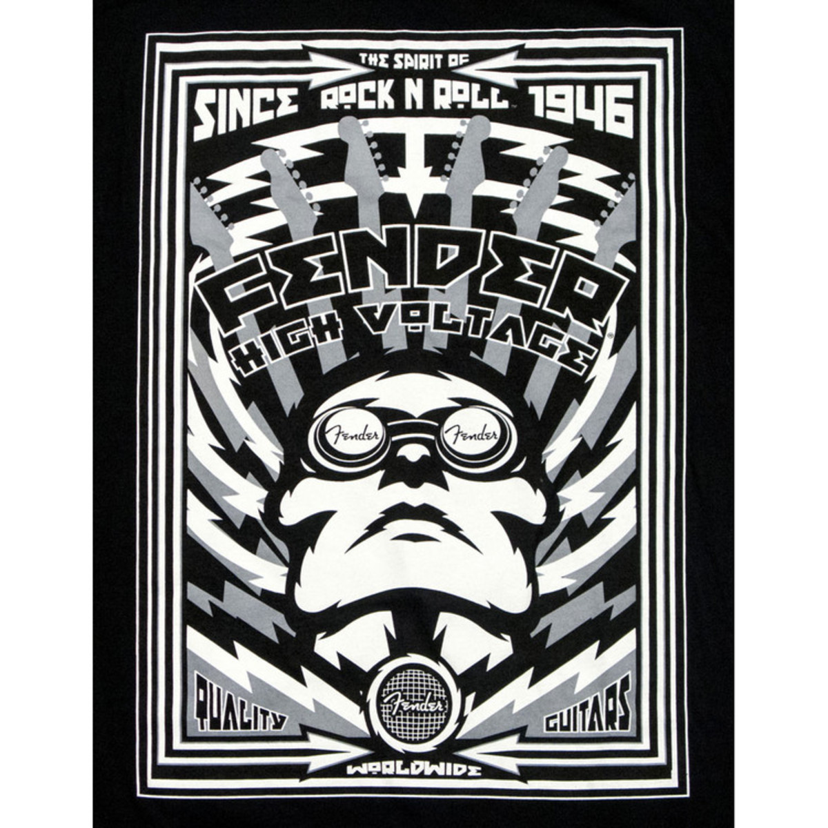 T-Shirt Fender High Voltage , Black /M – Image 2