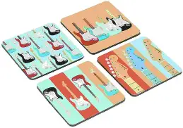 Fender® Stratocaster™ Modern Design Coaster Set