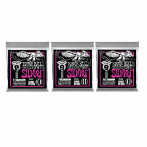 pack de 3 jeux cordes Ernie ball croated titanium 9/42